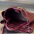 MEDIUM ANDIAMO 32 IN BURGUNDY LAMBSKIN