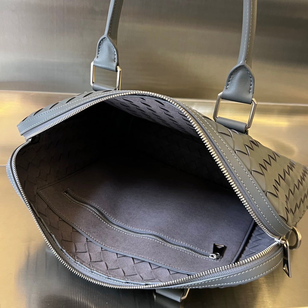 SLIM INTRECCIATO AKTENTASCHE 36 GRAUES KALBSLEDER