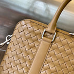 SLIM INTRECCIATO AKTENKOFFER 36 KARAMELLBRAUNES KALBSLEDER