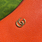 APHRODITE MINI 21 SHOULDER BAG IN ORANGE RED CALFSKIN