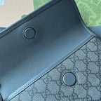 OPHIDIA BELT BAG 24 IN DARK GREY GG CALFSKIN