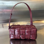 SMALL BRICK CASSETTE 23 IN WINE RED SOFT LAMBSKIN