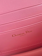 MINI CHAIN BAG 17 IN LIGHT PINK CALFSKIN