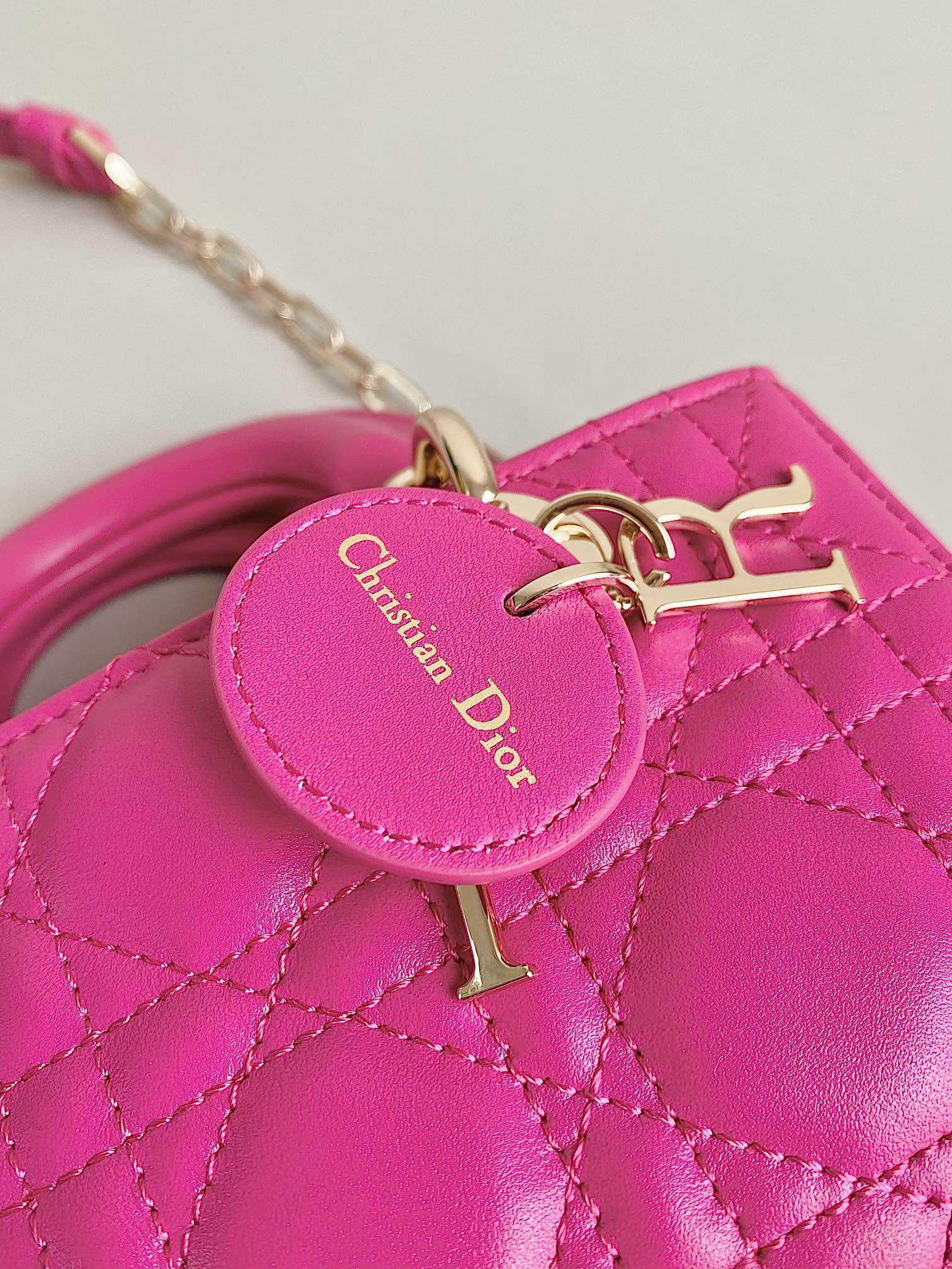 MINI D-JOY BAG 17 IN HOT PINK LAMBSKIN