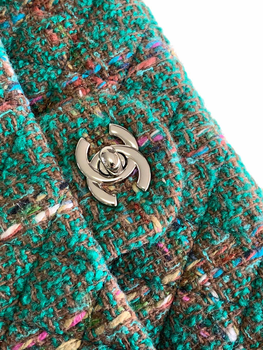 CC ミディアム 25 クラシックバッグ（グリーンフォレストウールツイード）