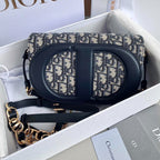 SIGNATURE HOBO 21 TASCHE IN BLAUEM OBLIQUE-JACQUARD