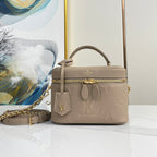 VANITY 19 IN LIGHT BROWN MONOGRAM EMBOSSED CALFSKIN GOLD HARDWARE