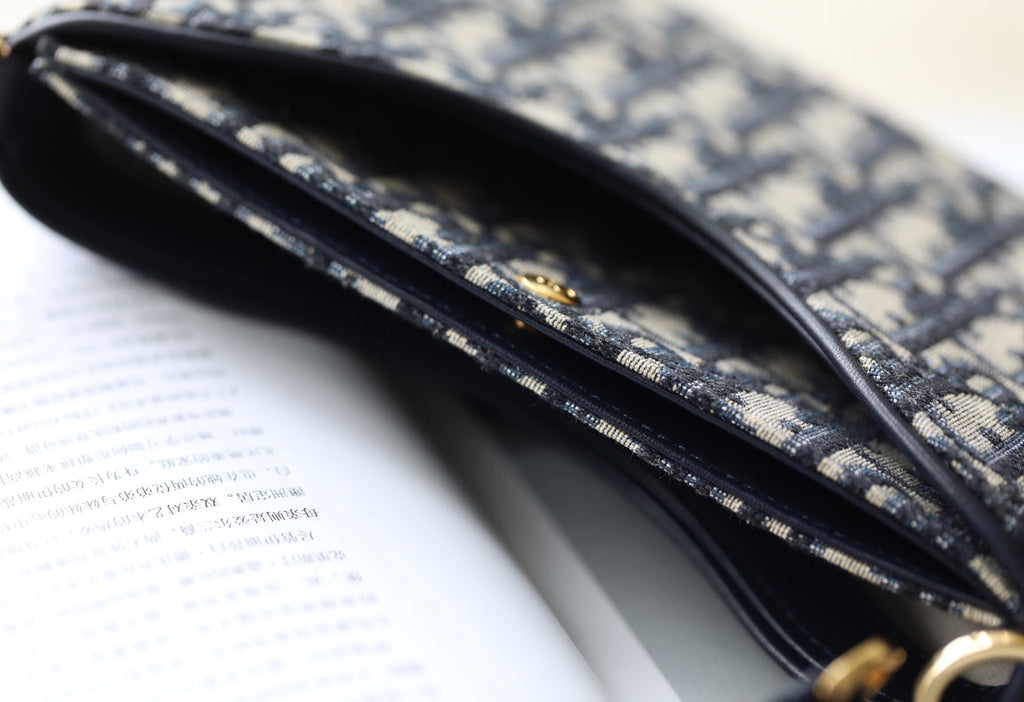 MINI 21 KETTENHANDTASCHEN SCHWARZ OBLIQUE JACQUARD