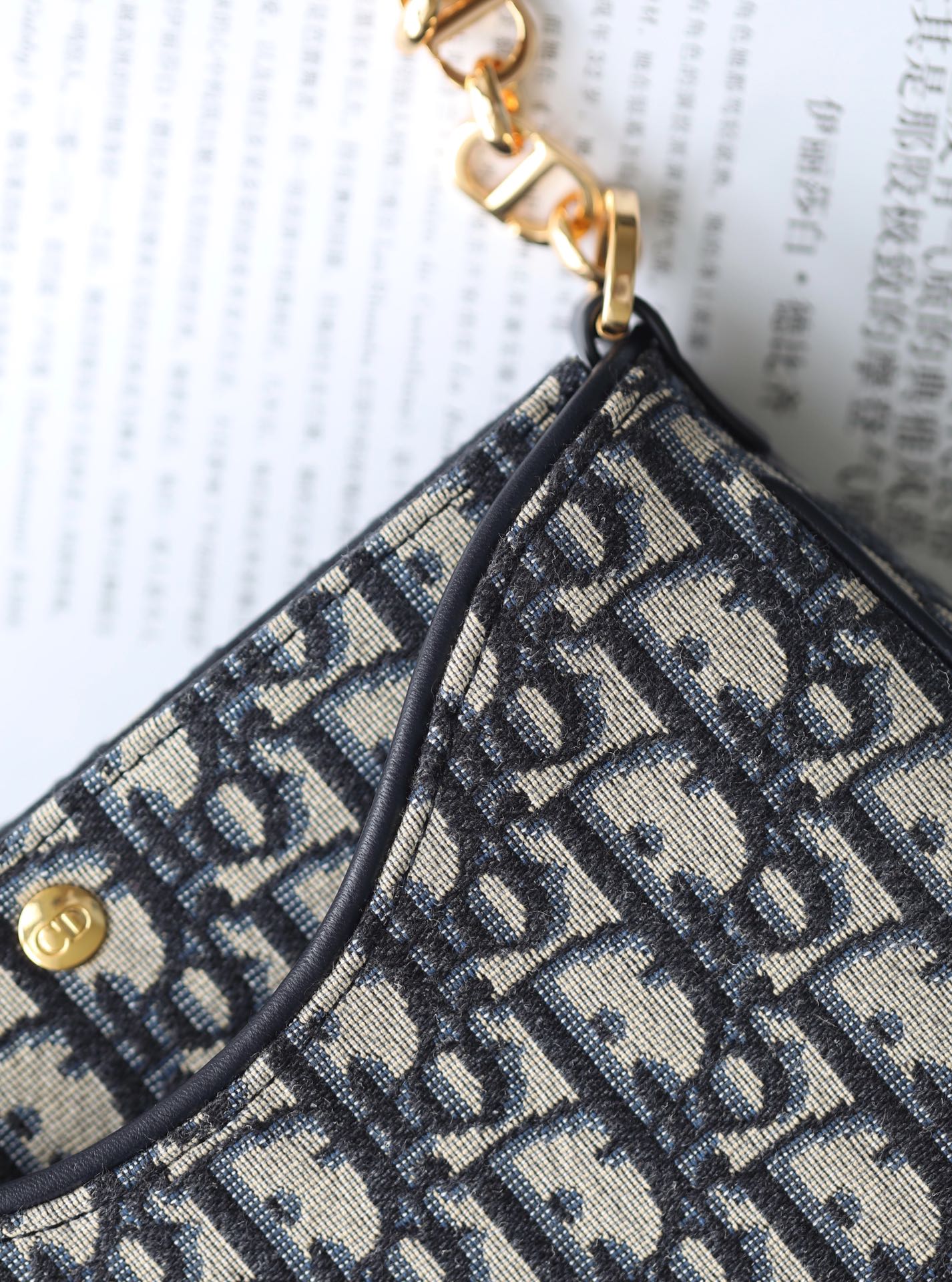 MINI 21 KETTENHANDTASCHEN SCHWARZ OBLIQUE JACQUARD