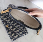 MINI 21 KETTENHANDTASCHEN SCHWARZ OBLIQUE JACQUARD