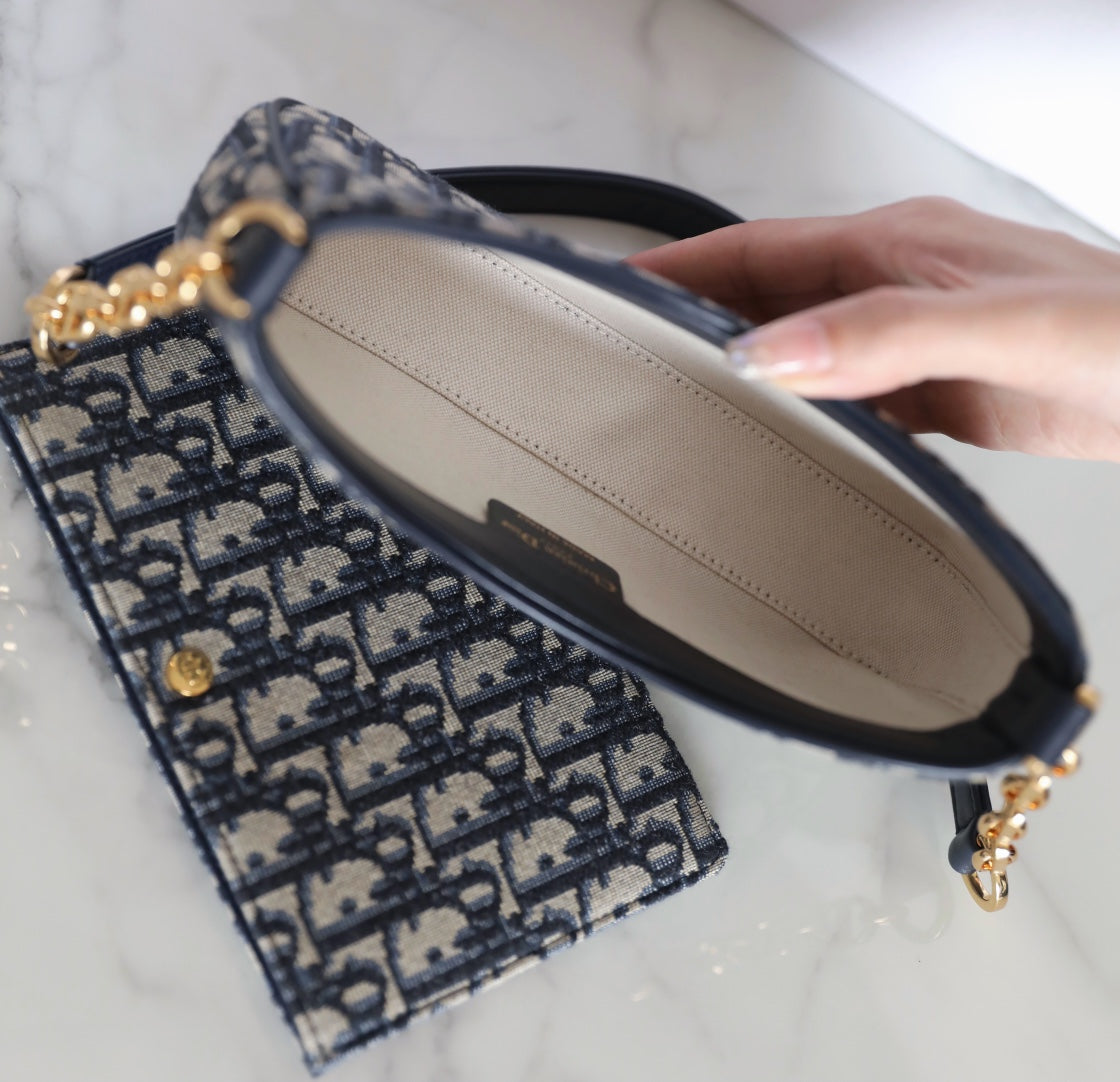 MINI 21 KETTENHANDTASCHEN SCHWARZ OBLIQUE JACQUARD