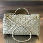SMALL ANDIAMO 29 IN ECRU BEIGE LAMBSKIN