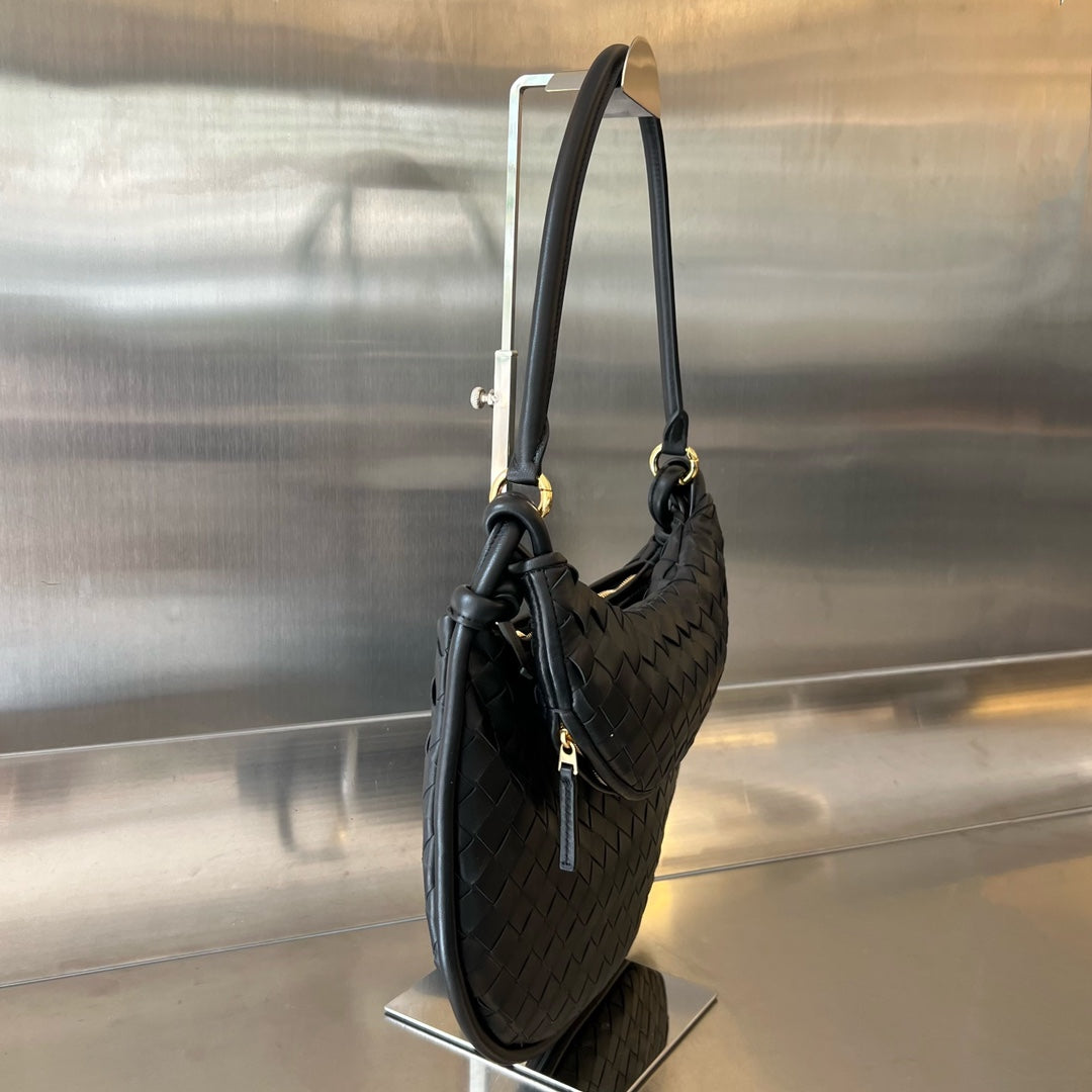 MITTELGRÖSSE GEMELLI 36 SCHWARZES LAMMLEDER