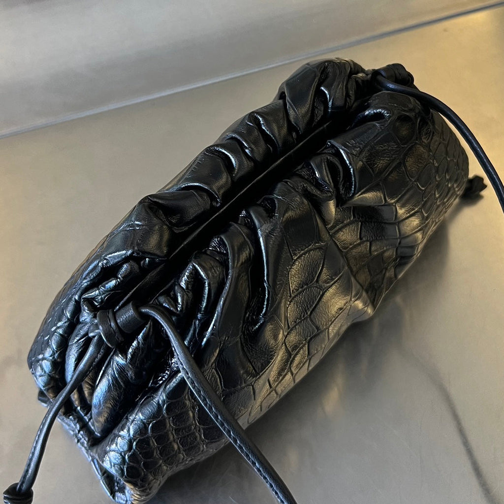 Mini-Etui 22 cm, schwarzes Kalbsleder 