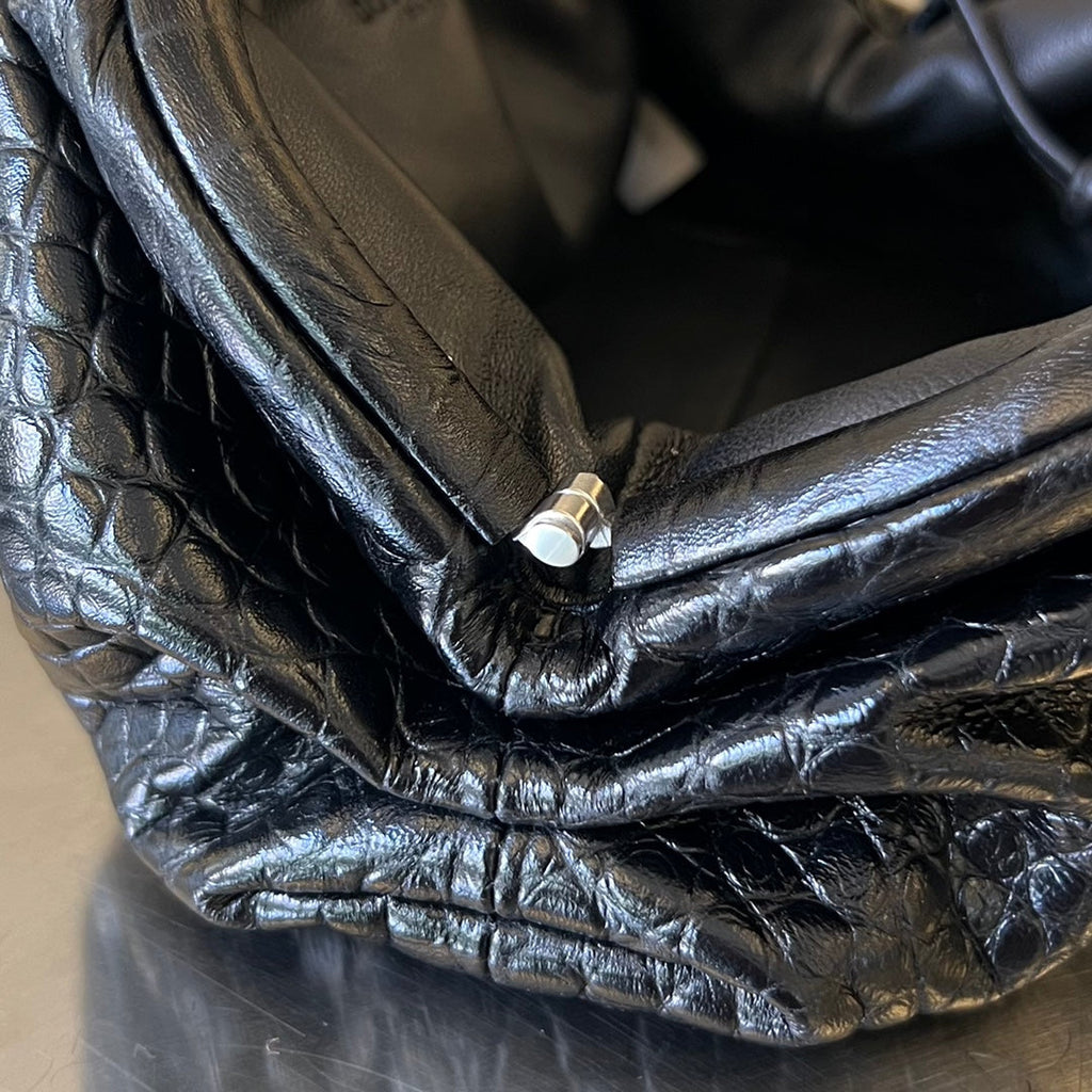 Mini-Etui 22 cm, schwarzes Kalbsleder 