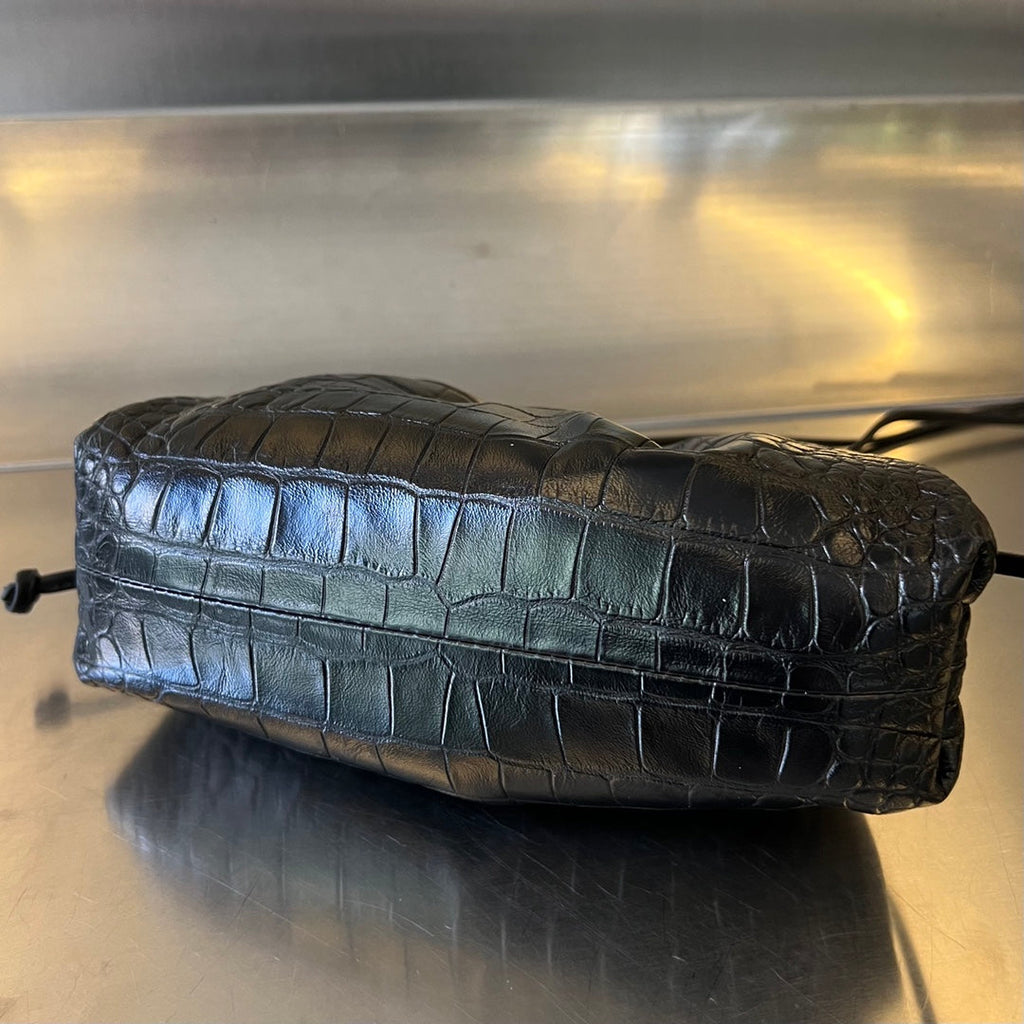 Mini-Etui 22 cm, schwarzes Kalbsleder 