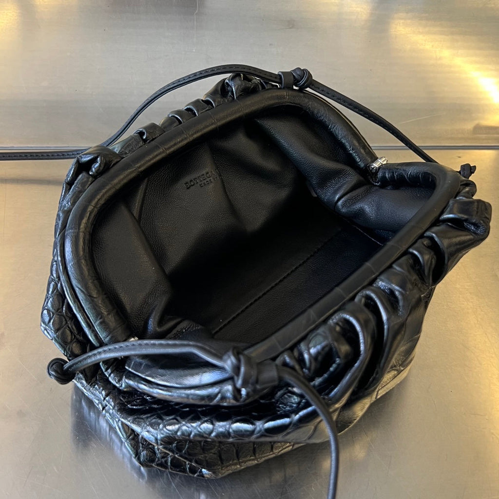 Mini-Etui 22 cm, schwarzes Kalbsleder 