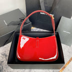 LE 5 À 7 TASCHE 24 IN ROTEM GLÄNZENDES KALBSLEDER GOLDENE HARDWAREN