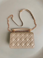 MINI JOLIE 22 TASCHE BEIGE CREME KALBSLEDER