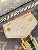 JUST IN CASE 14 IN BROWN MONOGRAM CANVAS GOLD HARDWARE