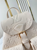 BACKUP-RUCKSACK 22 ZOLL CREME MONOGRAMM EMPREINTE LEDER