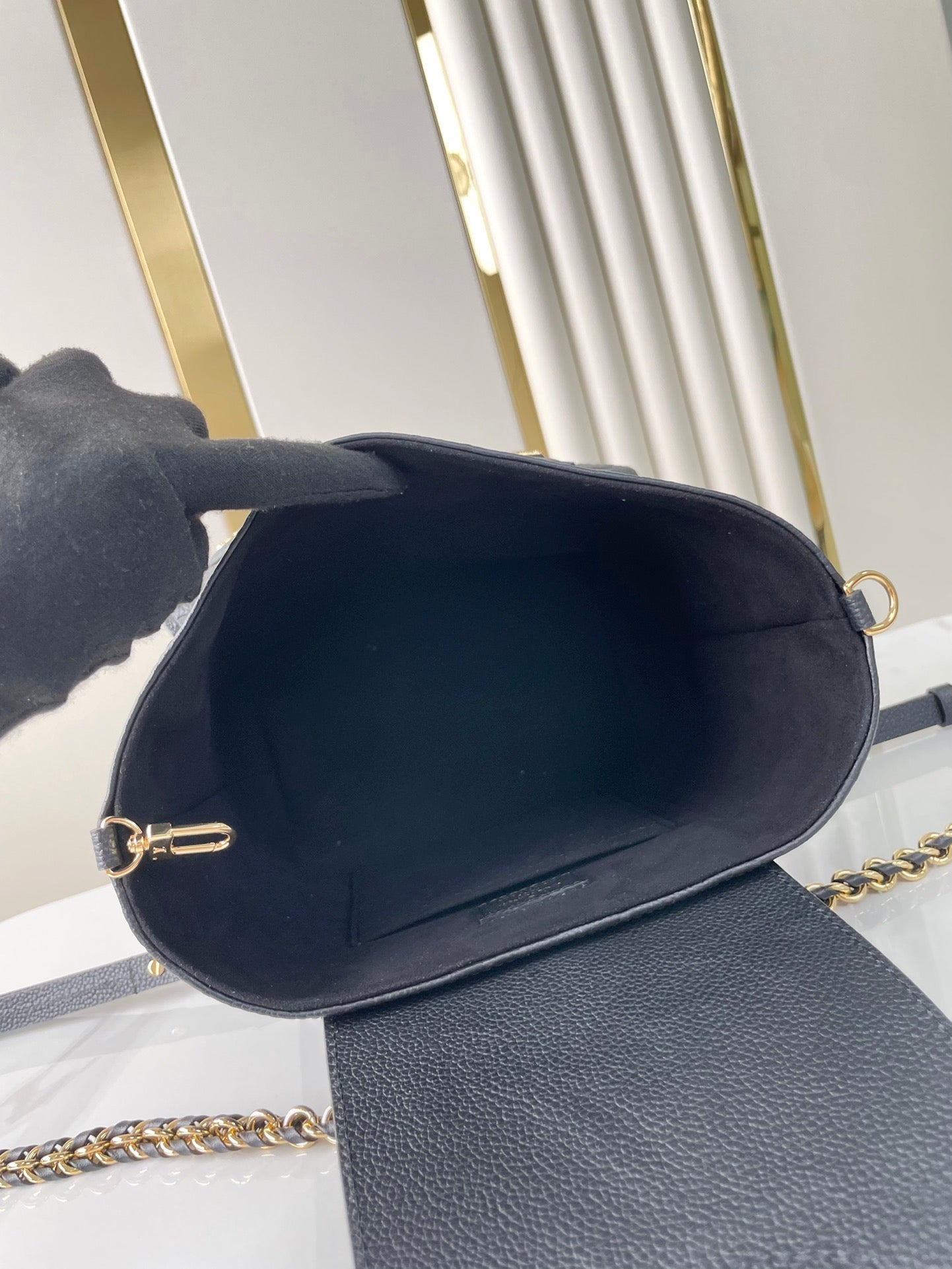 Backup-Rucksack 22 Zoll, schwarz, Monogram Empreinte Leder