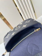 DIANE 23 IN DUNKELNAVY CREME MONOGRAM EMPREINTE LEDER