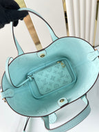 BLOSSOM PM 20 IN SKY BLUE MONOGRAM PERFORATED CALFSKIN