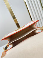 DAUPHINE MINI 20 IN WEISSEM MONOGRAMM-JACQUARD-STOFF GOLDENE BESCHLÄGE