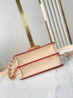 DAUPHINE MINI 20 IN WEISSEM MONOGRAMM-JACQUARD-STOFF GOLDENE BESCHLÄGE