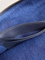 DIORSTAR 28 HOBO-TASCHE MIT KETTE, BLAUER DENIM, OBLIQUE-JACQUARD