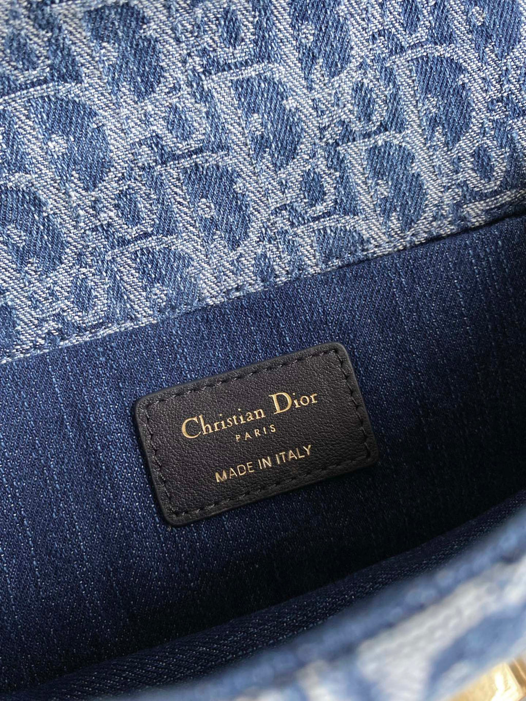 21 MONGTAIGNE EAST-WET MIT KETTE BLAUER DENIM OBLIQUE JACQUARD