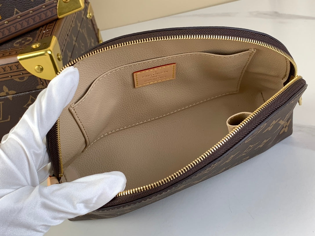 Kosmetiktasche 22 Zoll, braunes Monogramm-Canvas