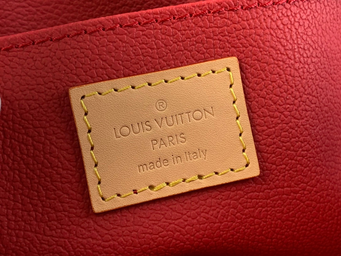 KOSMETIKTASCHE 22 AUS BRAUNEM DAMIER EBENE-CANVAS