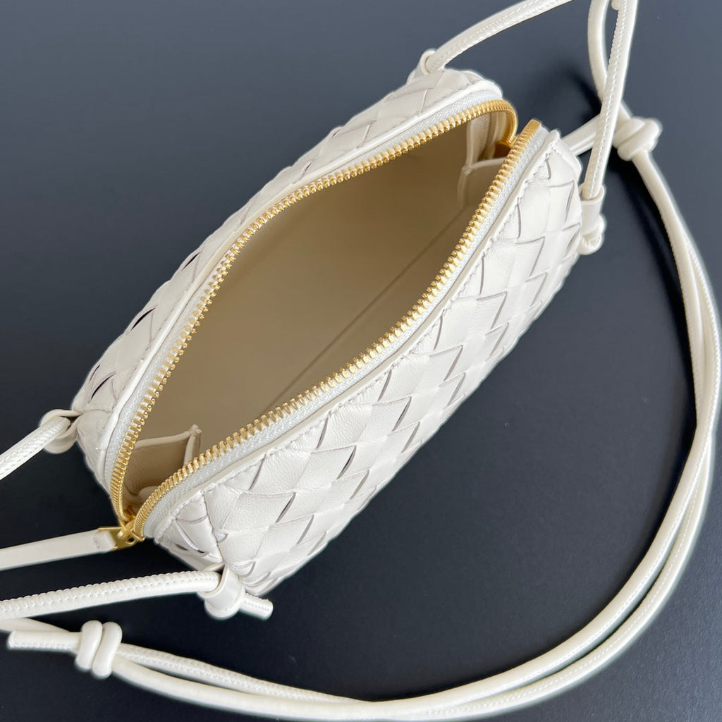 Konzerttasche 18 Zoll aus weißem Lammleder