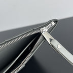 GROSSE KASSETTENTASCHE 35 IN CORDGRAUES KALBSLEDER