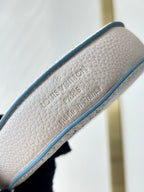 BELLA 22 IN WHITE PERFORATED CALFSKIN SILVER HARDWARE