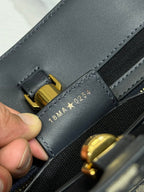 MEDIUM 37 TOUJOURS BAG IN BLACK MONOGRAM DENIM