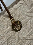 LARGE 41 TOUJOURS BAG IN BISQUE BEIGE CANNAGE RAFFIA