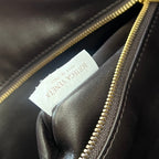 LARGE HOP 46 IN CHOCOLATE LAMBSKIN