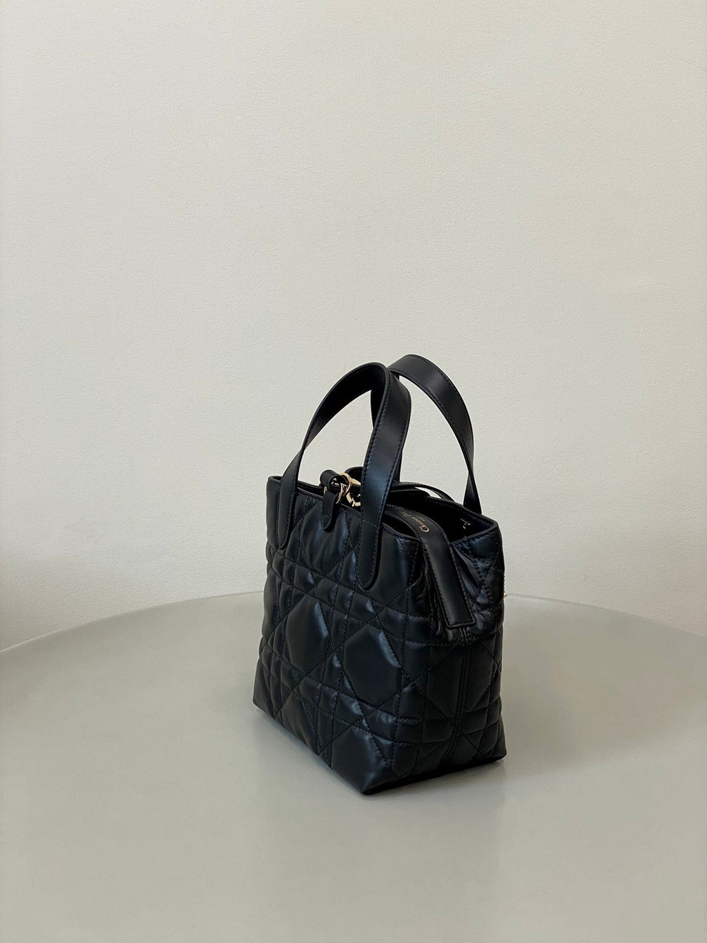 MINI TOUJOURS BUCKET BAG 18 IN BLACK CANNAGE CALFSKIN