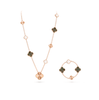 ¡®Jewelicorn¡¯NEW  Convertible long necklace with 15 four-leaf clover charms