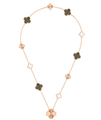 ¡®Jewelicorn¡¯NEW  Convertible long necklace with 15 four-leaf clover charms