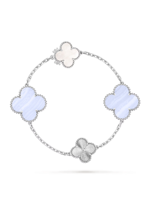 ¡®Jewelicorn¡¯NEW Convertible long necklace with 15 four-leaf clover charms