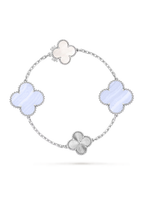 ¡®Jewelicorn¡¯NEW Convertible long necklace with 15 four-leaf clover charms