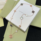 ¡®Jewelicorn¡¯NEW  Convertible long necklace with 15 four-leaf clover charms