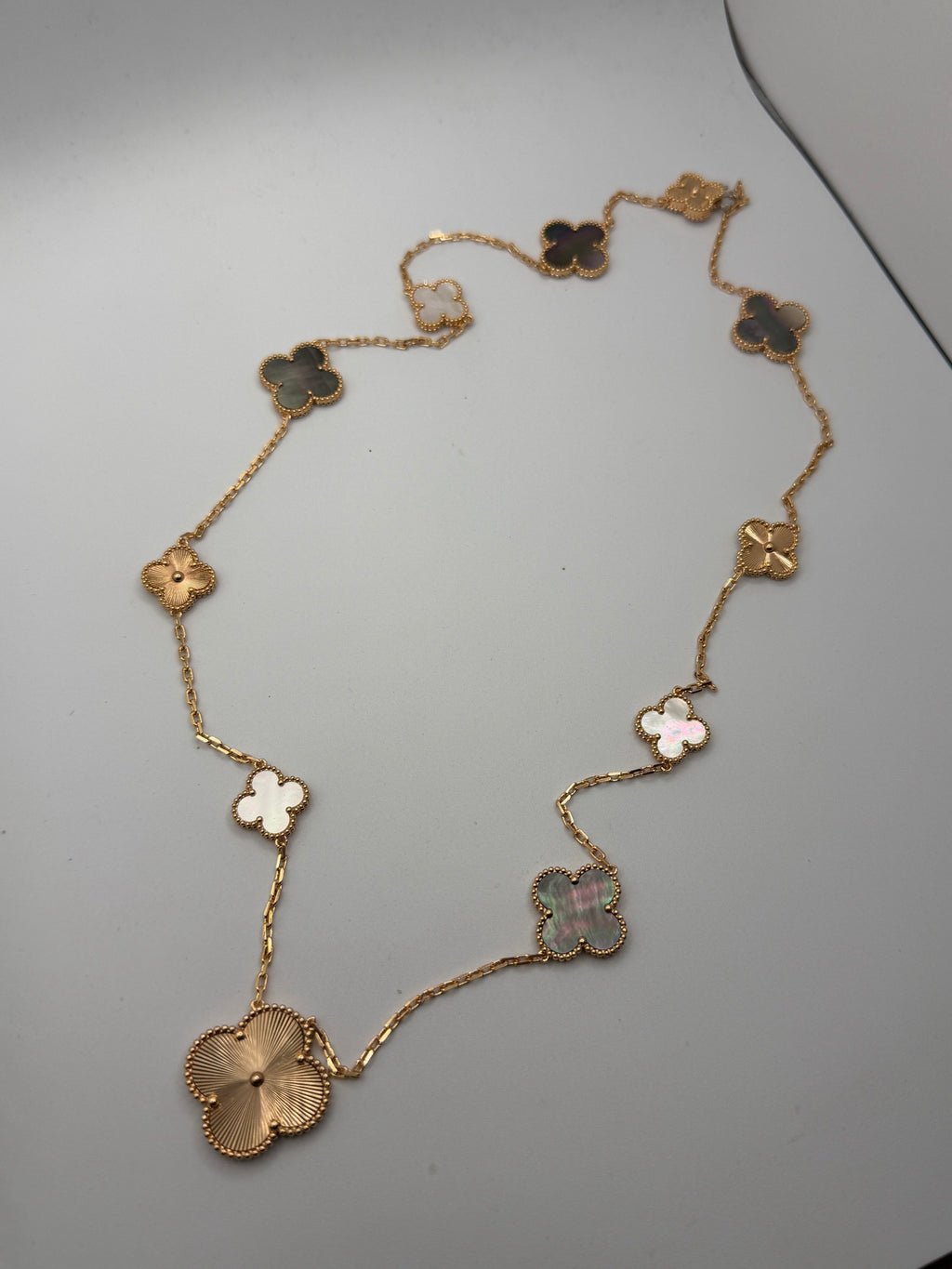 ¡®Jewelicorn¡¯NEW  Convertible long necklace with 15 four-leaf clover charms