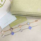 ¡®Jewelicorn¡¯NEW Convertible long necklace with 15 four-leaf clover charms