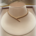 [⭐JeweliWhal]NEW！SERPENT DIAMOND NECKLACE