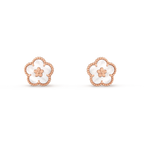 Jewelicorn GLÜCKSHÜLL-OHRRINGE IN ROSA GOLD UND WEISS 